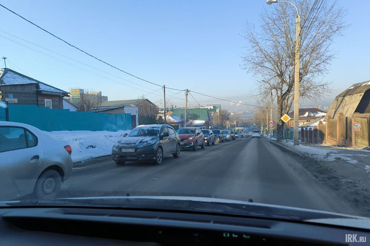 Пробка в Правобережном округе. Фото Аркадия Р.