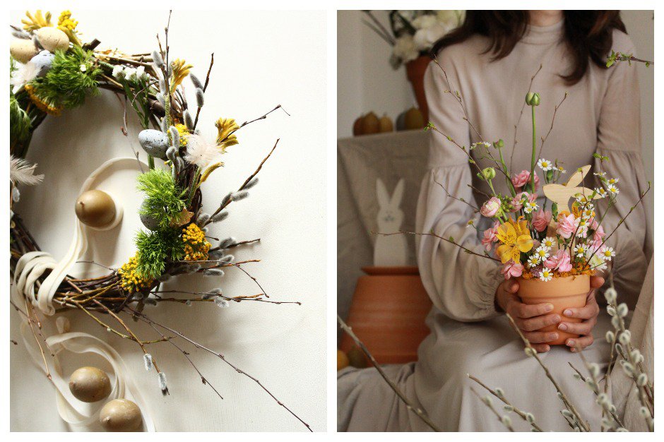 Венок и цветочная композиция