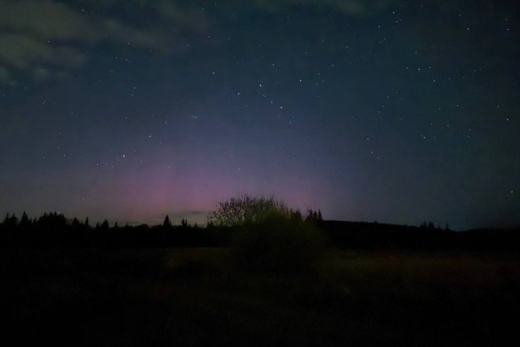 Полярное сияние. Фото из телеграм-канала «Иркутский астроном»