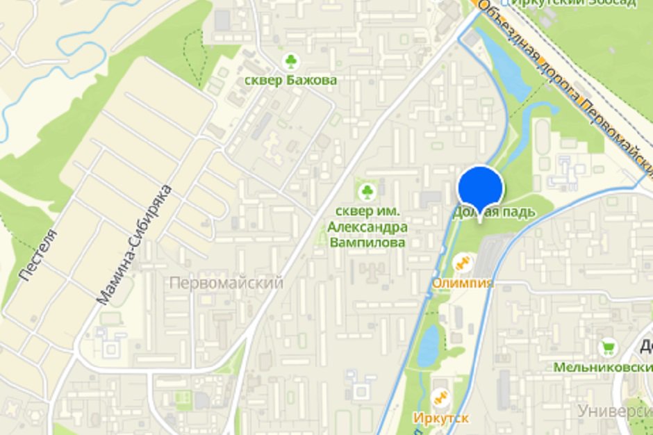 Долгая падь. Скриншот с сайта http://www.2gis.ru*