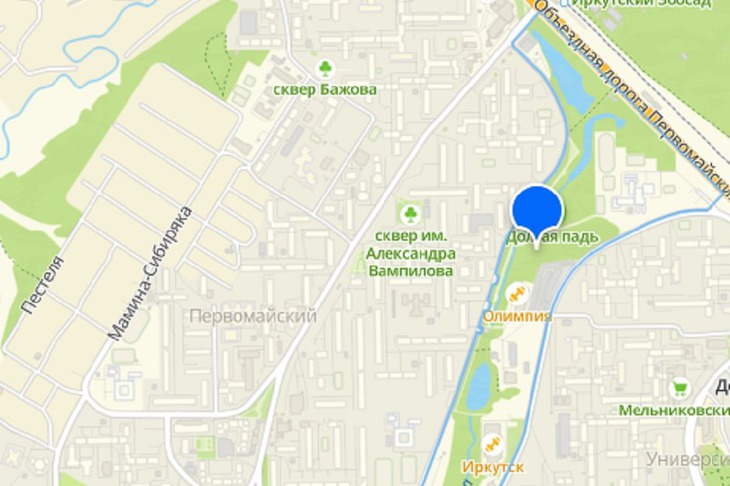 Долгая падь. Скриншот с сайта http://www.2gis.ru*