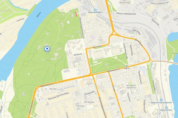 Кайская роща. Скриншот с сайта http://www.2gis.ru*