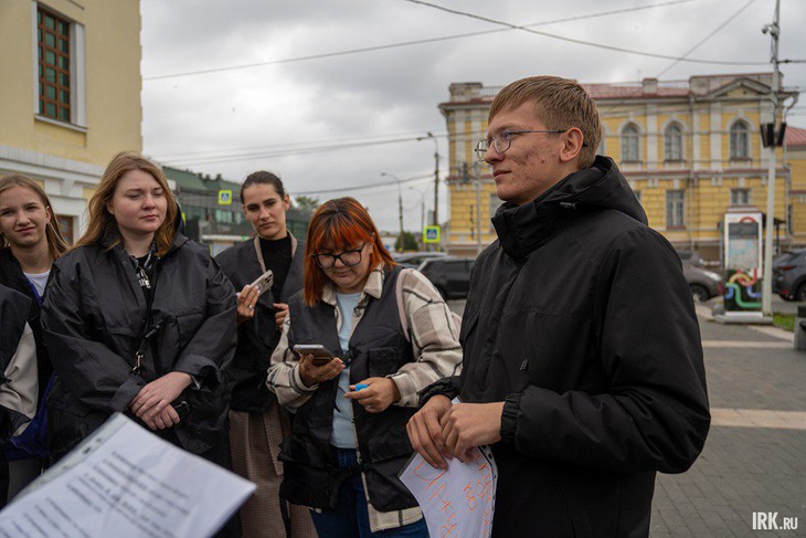 Опрос свидетеля. Фото Алексея Литвинцева