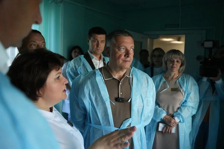 Игорь Кобзев посетил Братский перинатальный центр. Фото пресс-службы правительства Иркутской области