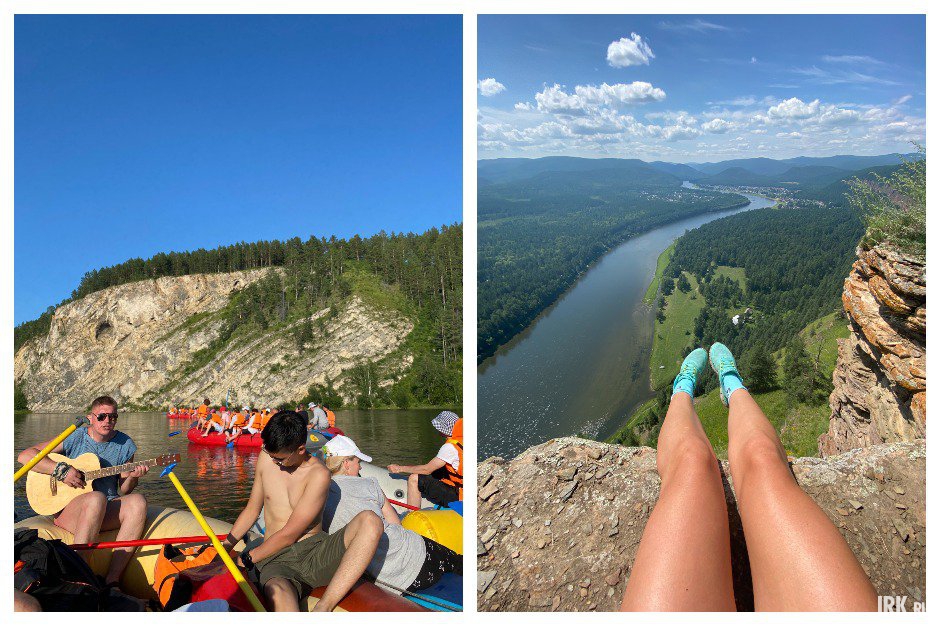 Сплав и вид на реку сверху