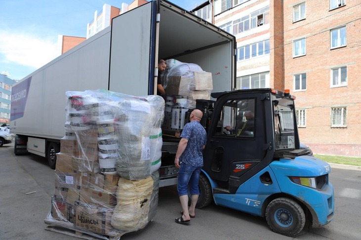 Гуманитарный груз. Фото пресс-службы администрации Иркутска