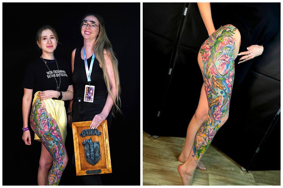 Работа Светланы на Baikal Tattoo Fest. Фото Светланы Коруна