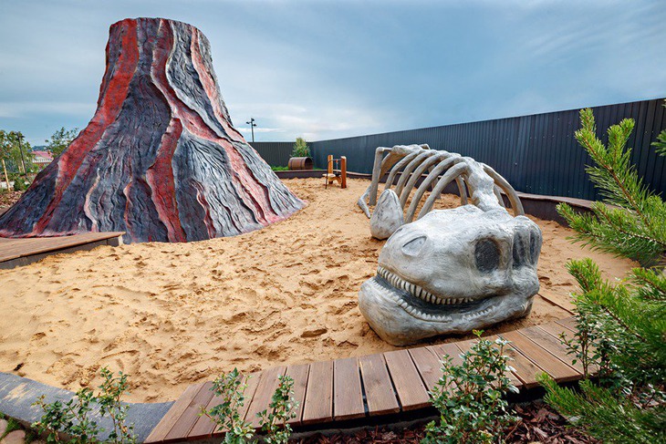 Стрижизавр и вулкан