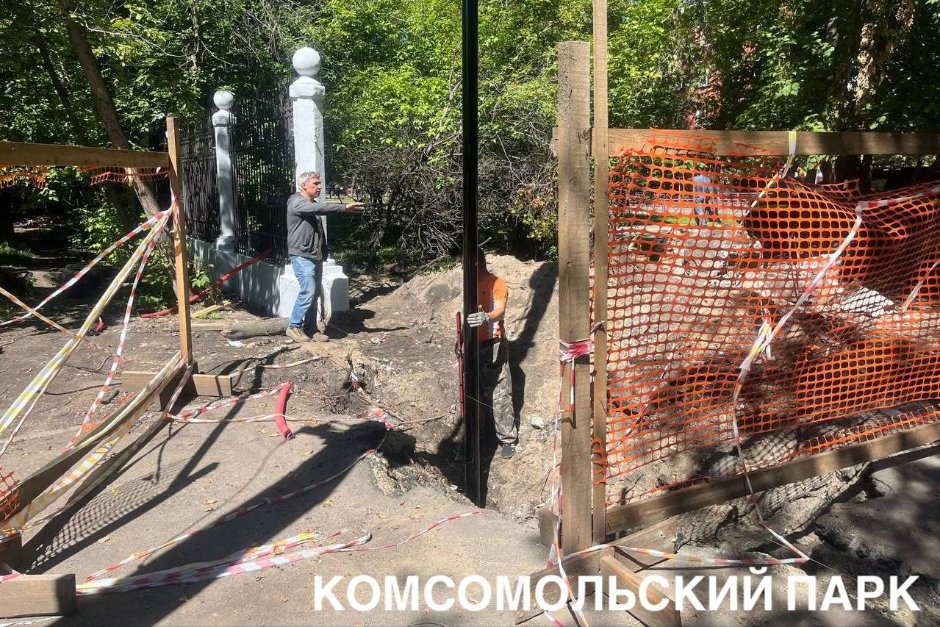 Работы по благоустройству. Фото пресс-службы мэрии Иркутска