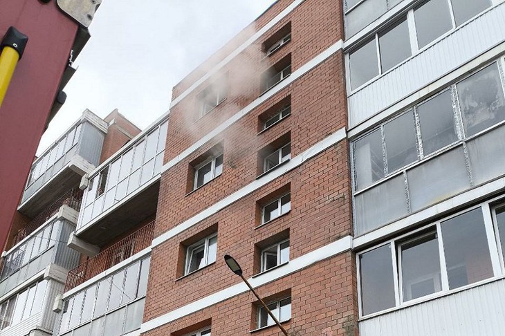 Дым. Фото пресс-службы ГУ МЧС России по Иркутской области