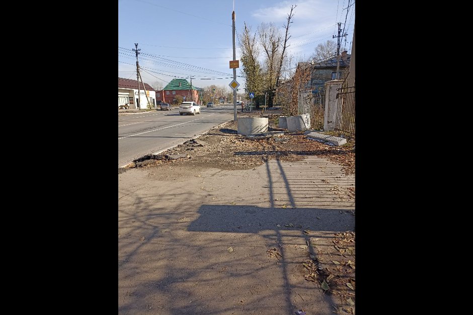 Ремонт улицы Баррикад. Фото очевидца