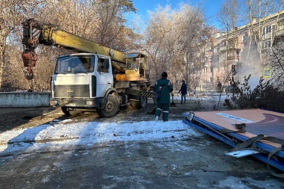 Аварийные работы. Фото из телеграм-канала Сергея Петрова