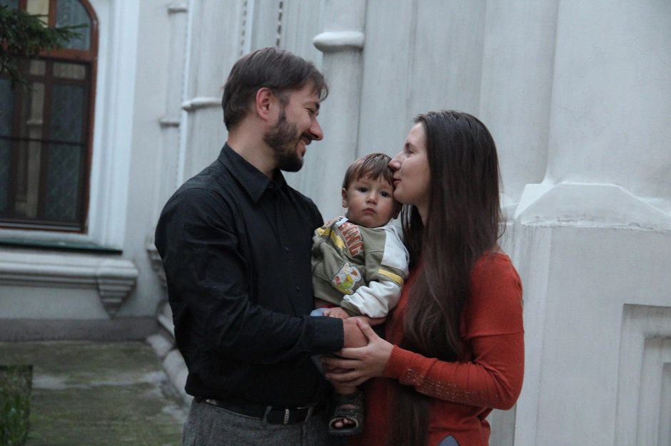 Ян и Надежда Круль со средним сыном Святославом