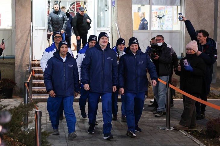 Космонавты. Фото из телеграм-канала Роскосмоса