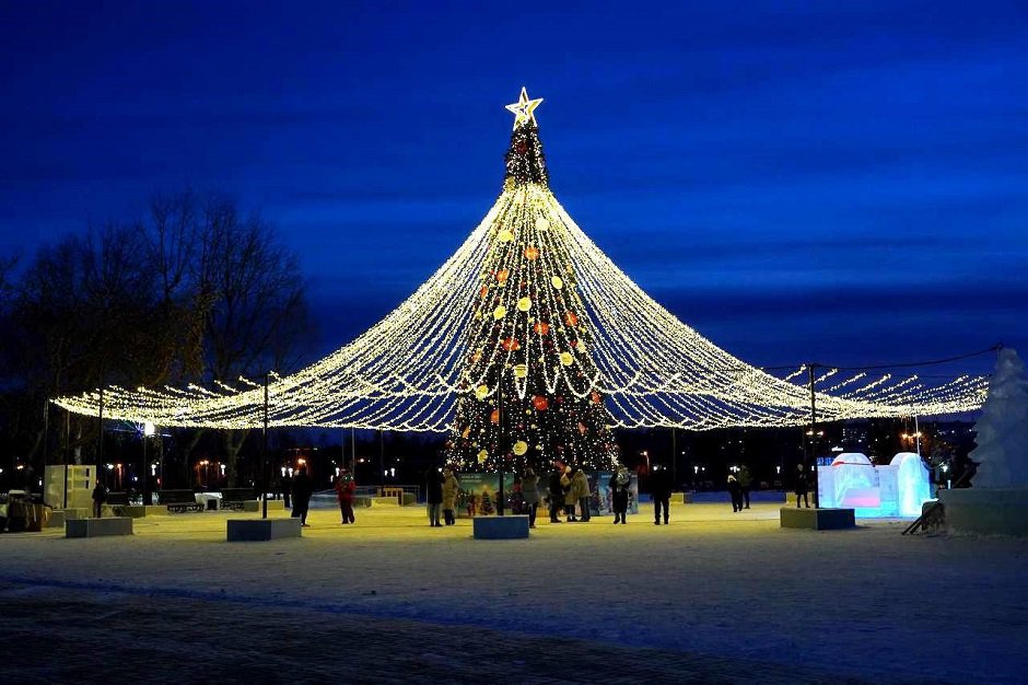 Новогодняя площадка в Иркутске