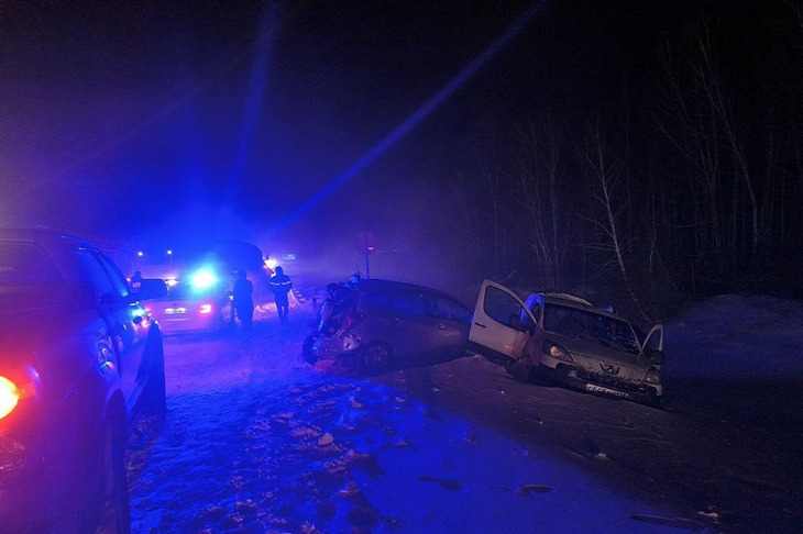 Место ДТП. Фото пресс-службы ГУ МВД России по Иркутской области