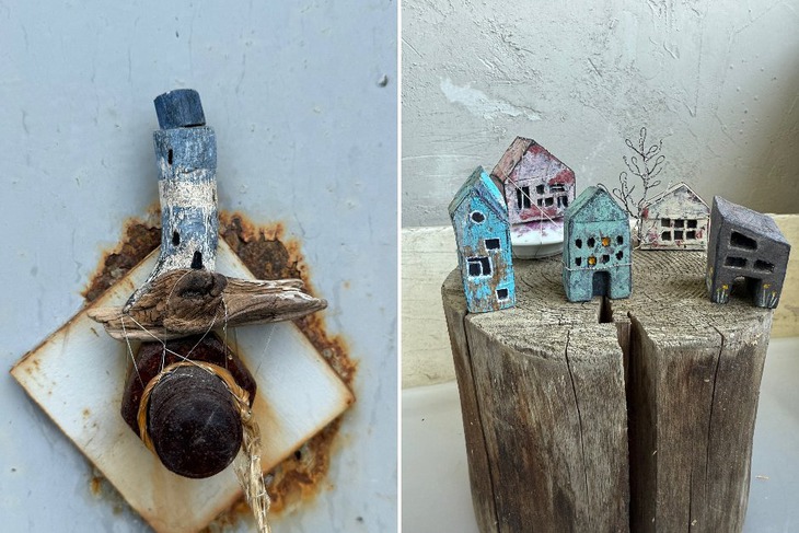 Деревянные миниатюры, созданные в рамках проекта «Нет места лучше дома». Фото Вики Хтонь