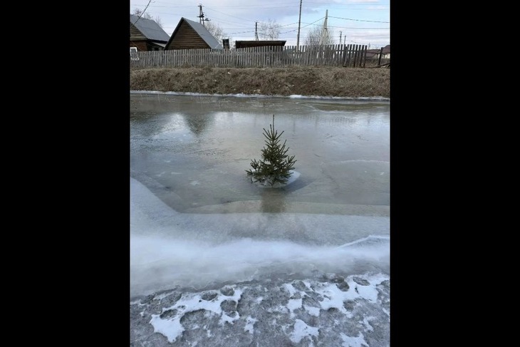 Из-за перепада температур в одной из двух труб образовалась шуга. Фото пресс-службы мэрии Иркутска