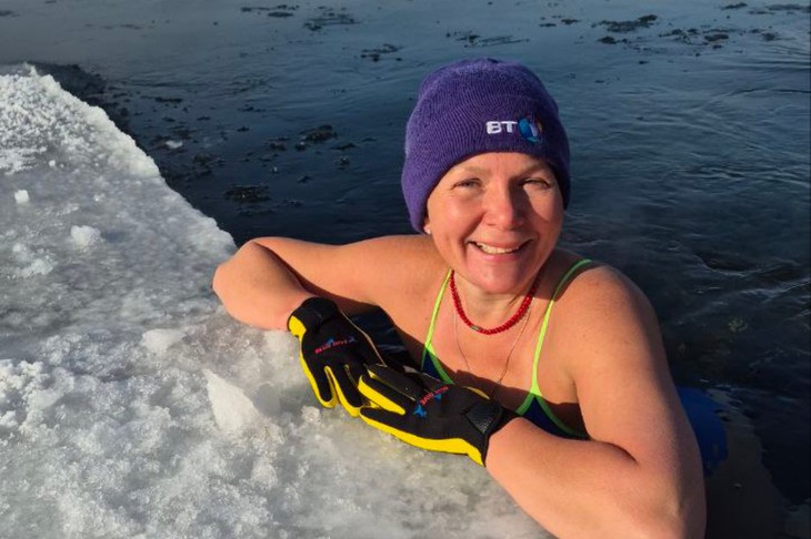 Участник заплыва. Фото взято из телеграм-канала morzhiirkutsk