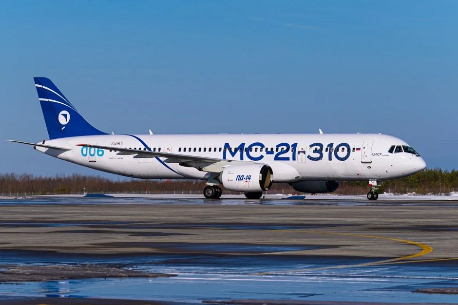 МС-21. Фото из канала Объединенной авиастроительной корпорации в мессенджере MAX МС-21. Фото из канала Объединенной авиастроительной корпорации в мессенджере MAX