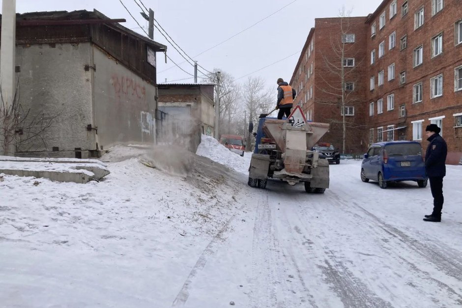 Отсыпка горки. Фото пресс-службы Госавтоинспекции Иркутской области