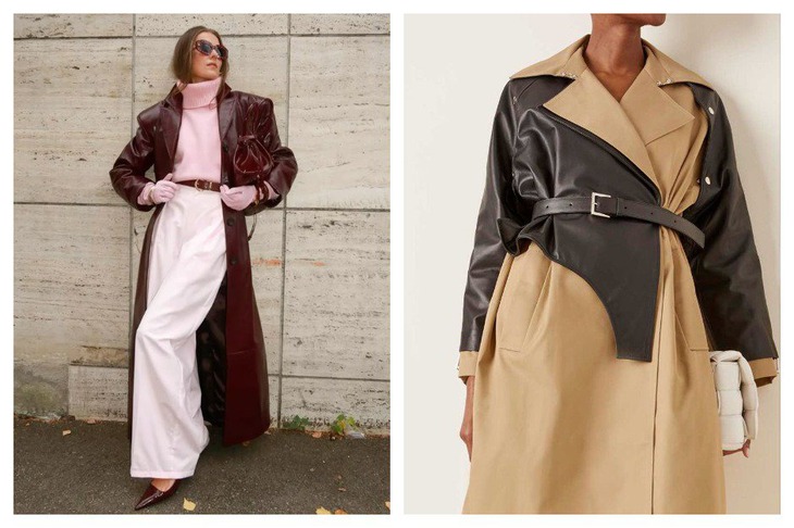 В моде и тренчи необычного кроя и ткани