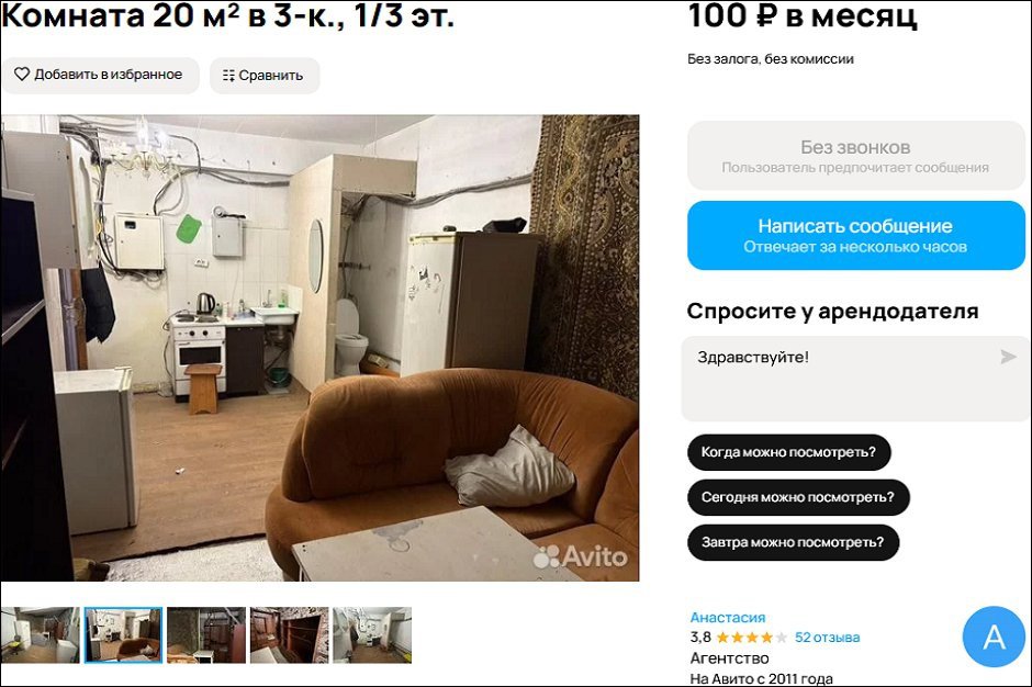 В качестве оплаты арендодатель просит проводить уборку