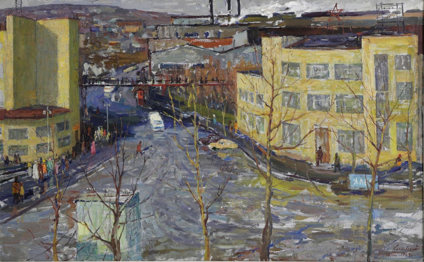 А.Г. Костовский, В.А. Кузьмин «Завод им. Куйбышева». Изображение предоставлено Иркутским областным художественным музеем А.Г. Костовский, В.А. Кузьмин «Завод им. Куйбышева». Изображение предоставлено Иркутским областным художественным музеем