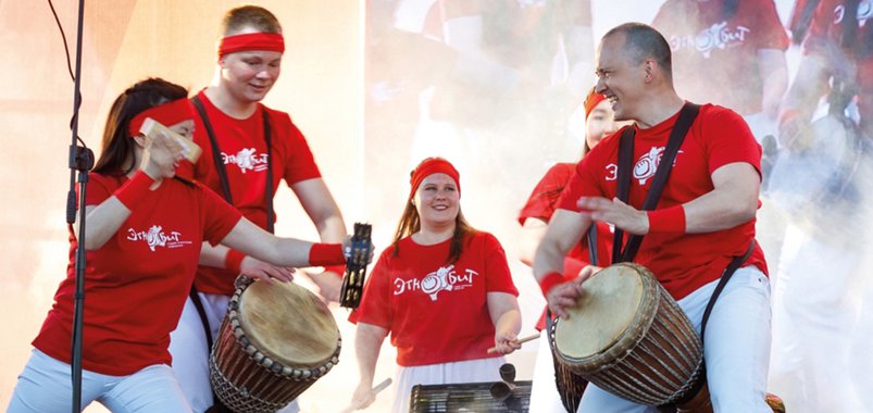 "Громкий концерт" студии этнической перкуссии "Этнобит"