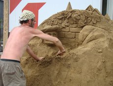 Конкурс скульптур из песка в Иркутске. Фото предоставлено организаторами