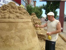 Конкурс скульптур из песка в Иркутске. Фото предоставлено организаторами