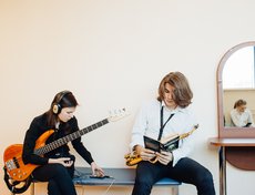 Репетиция перед выступлением.