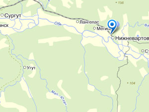 Нижневартовск на карте Яндекса