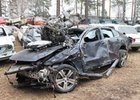 Автомобиль после аварии. Фото пресс-службы ГУ МВД по Иркутской области