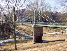 Первый в России вантовый мост (Макаровский пешеходный мост)