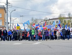 1 мая иркутское отделение федерации независимых профсоюзов организовало митинг с последующим шествием по центру города