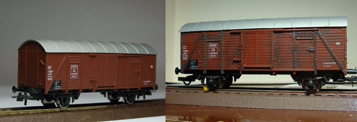 Состаривание вагона в масштабе 1:87