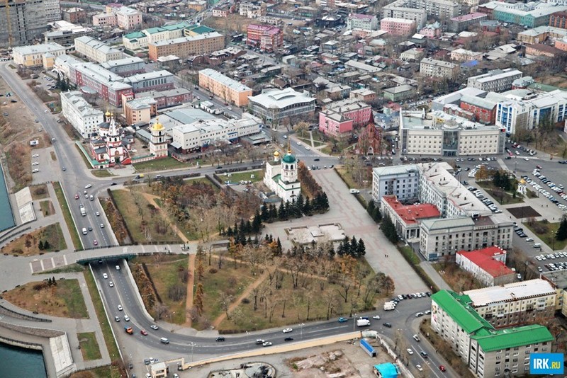 Иркутск с высоты птичьего полета. Автор фото - Игорь Дремин