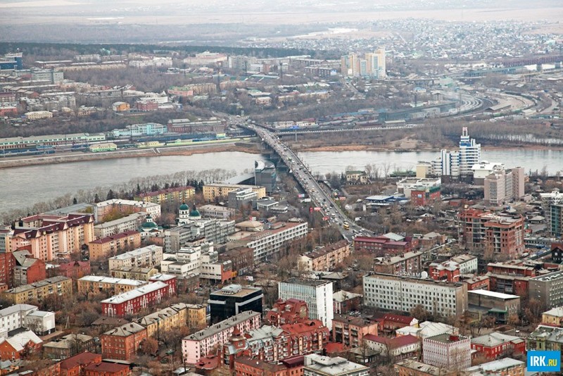 Иркутск с высоты птичьего полета. Автор фото - Игорь Дремин