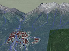 Модель Аршана на основе снимков со спутника. Фото с сайта www.istu.edu