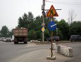 Заезд на улицу Радищева с маратовского кольца. Фото Яны Ушаковой