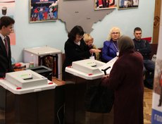 Избирательный участок в управлении ВСЖД
