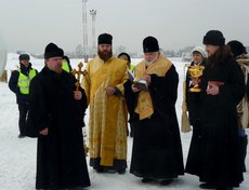 Церемония освящения самолета