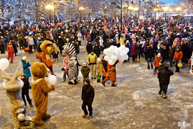 Открытие главной городской елки в Иркутске. Фото Владимира Смирнова.