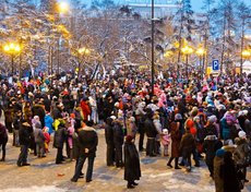 Открытие главной городской елки в Иркутске. Фото Владимира Смирнова.