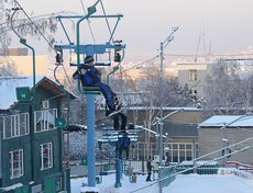 На подъемнике в Академгородке