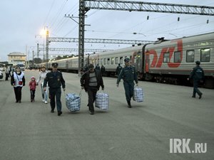 Переселенцы, прибывшие в Иркутск. Фото с сайта www.38.mchs.gov.ru