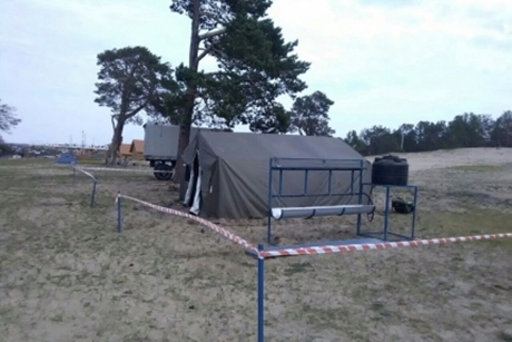 Мобильный пожарный лагерь на Ольхоне. Фото с сайта www.38.mchs.gov.ru