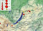 Карта эпицентров последних десяти землетрясений. Изображение с сайта www.seis-bykl.ru