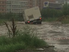 За остановкой «Микрорайон Университетский». Фото «ДТП 38RUS»